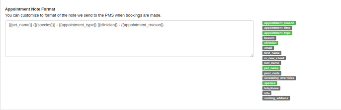 AppointmentNoteFormat